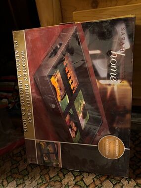 Sarah Coventry Wooden Photo Tray - Dark Brown